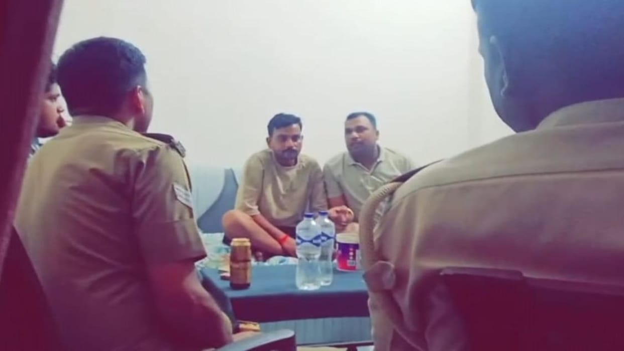 Old video of police personnel liquor party goes viral Head Constable suspended in Bareilly