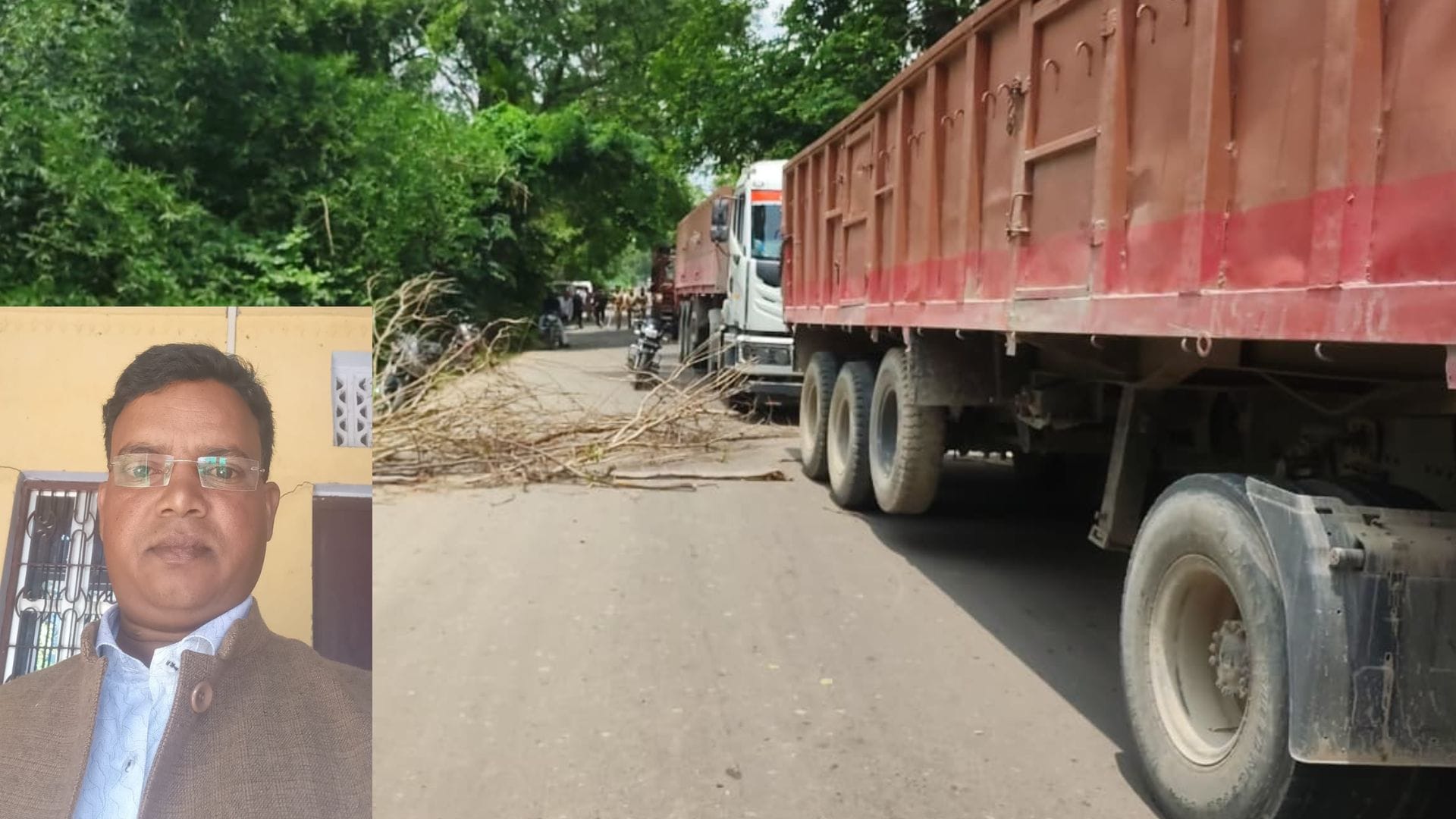 Head crushed helmet Road blockade following clinic owner death demand for job for wife SDM arrives