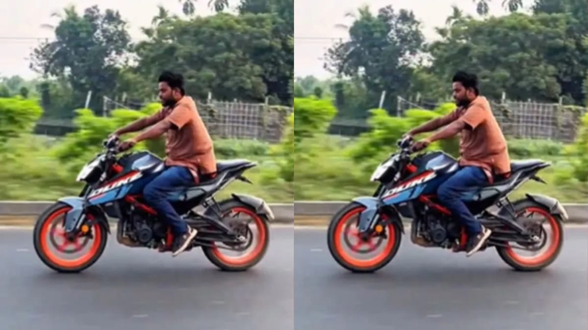 रील बनाने के चक्कर में बाइक पर दिखाने लगा स्टंट, अगले ही पल सड़क पर जो हुआ, वीडियो वायरल