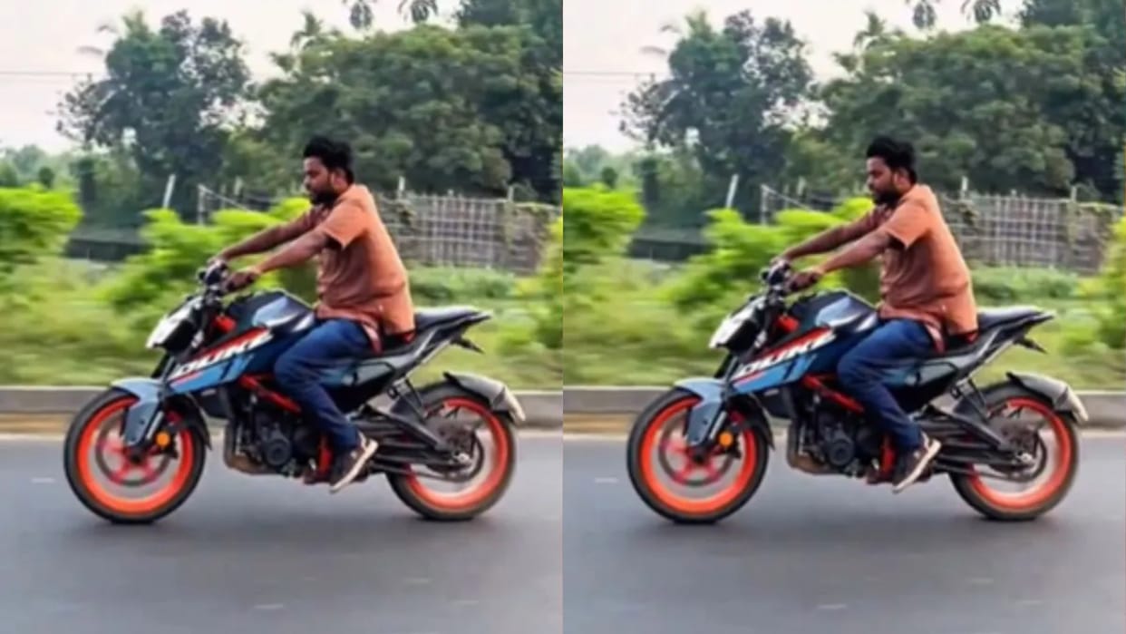 Viral Video Duke Bike Stunt Goes Terribly Wrong as Rider Loses Balance Internet Reacts