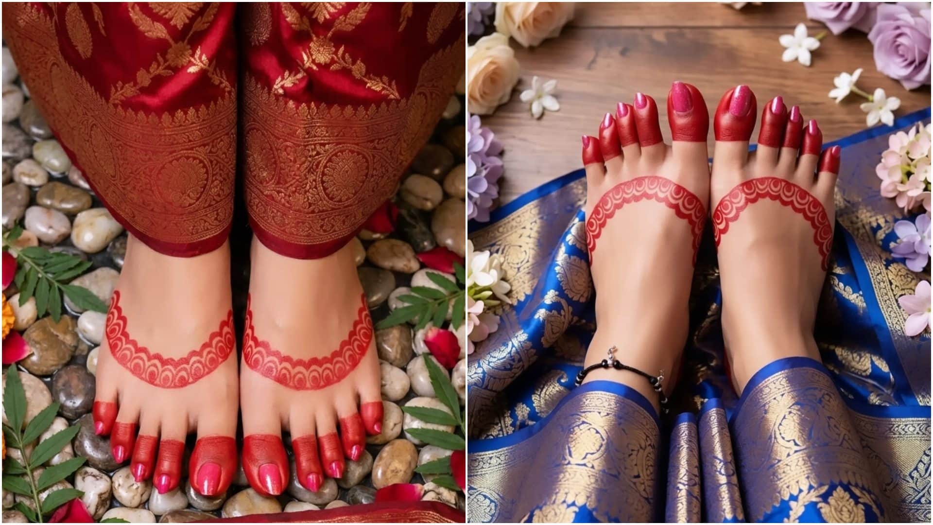 Sawan 2026 Solah Shringar Latest Foot Mahawar Design For Feet