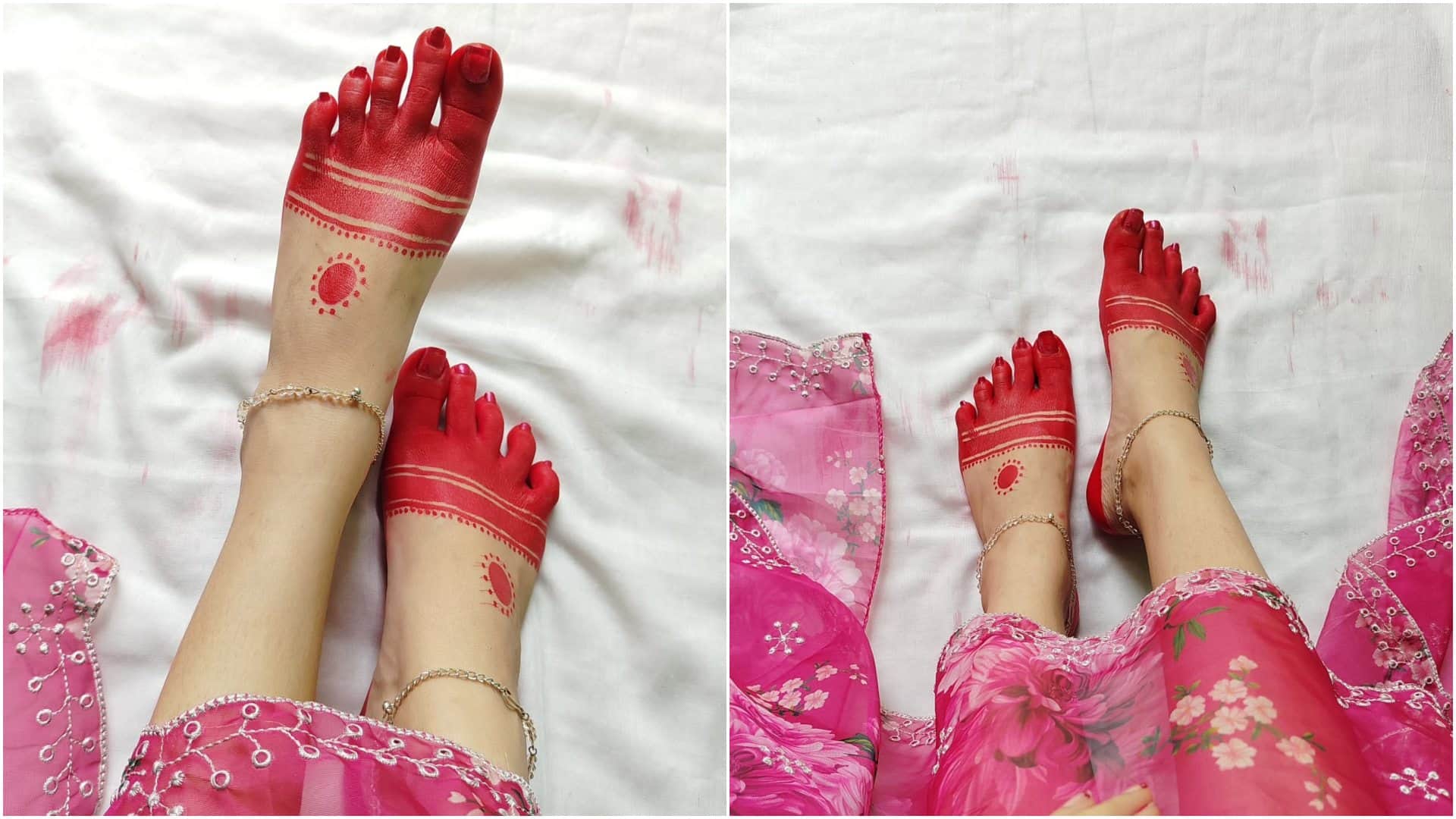 Sawan 2026 Solah Shringar Latest Foot Mahawar Design For Feet
