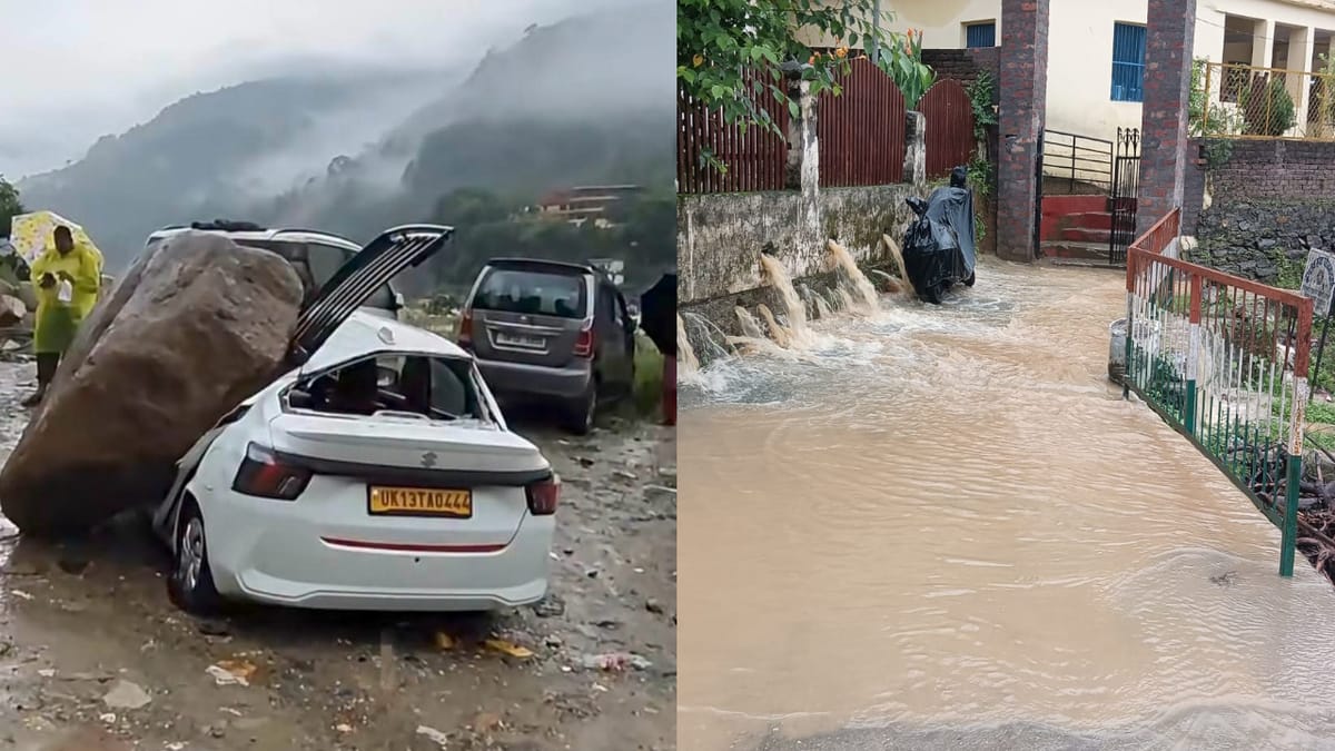 Rudraprayag Rain: अगस्त्यमुनि में जलभराव, बोल्डर से दबी कार, स्कूल में पानी घुसने से छुट्टी, हाईवे पर भूस्खलन