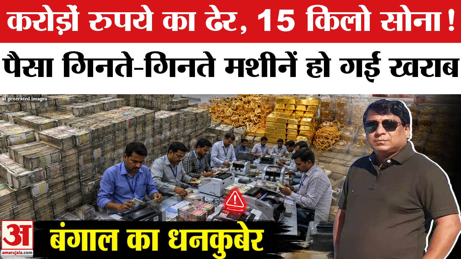 बंगाल में 28.5 करोड़ कैश और 15 किलो सोना बरामद