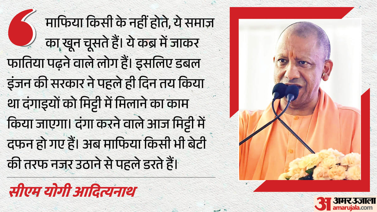 सीएम योगी का अफजाल पर निशाना: बोले- जहां का सांसद अवैध लाइसेंस बनवाने में व्यस्त, वहां के भगवान ही