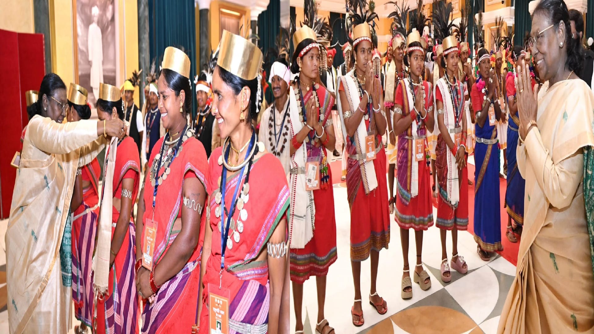 राष्ट्रपति ने स्वयं अतिथियों को भोजन परोसकर किया उनका सम्मान