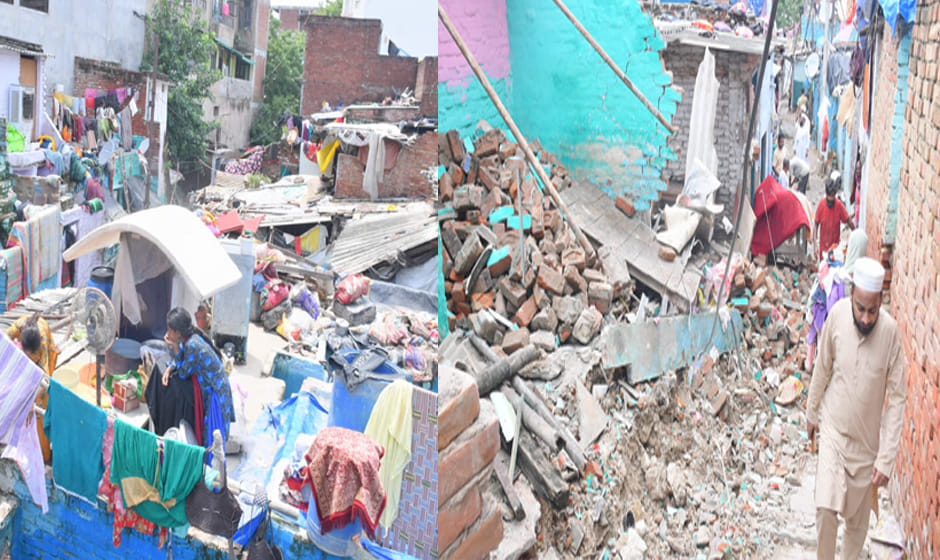 Kanpur: Woes continue in Raidas Vihar Nai Basti; walls of five more houses develop cracks