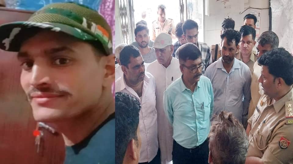 मनीष की फाइल फोटो और जानकारी लेते एसडीएम।