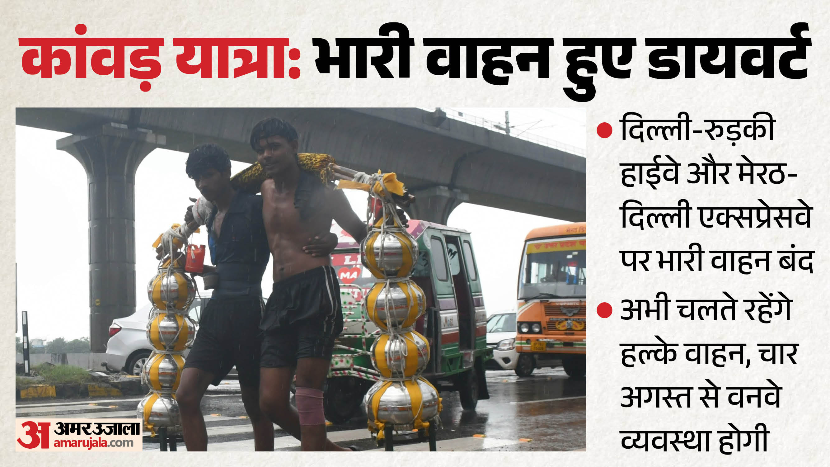Meerut Bus Route Diversion Heavy Vehicles Diverted Amid Kanwar Yatra Check Details in Hindi