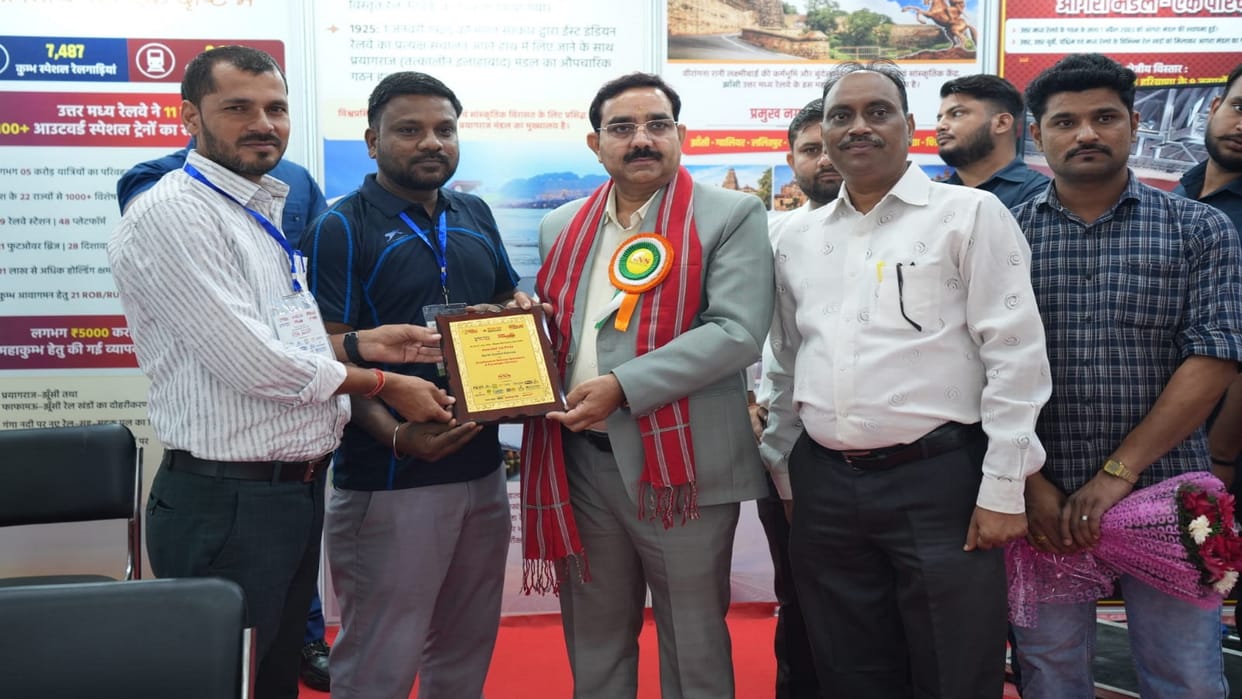 NCR Railway: North Central Railway wins first prize at national expo; team dedicates trophy to the GM.