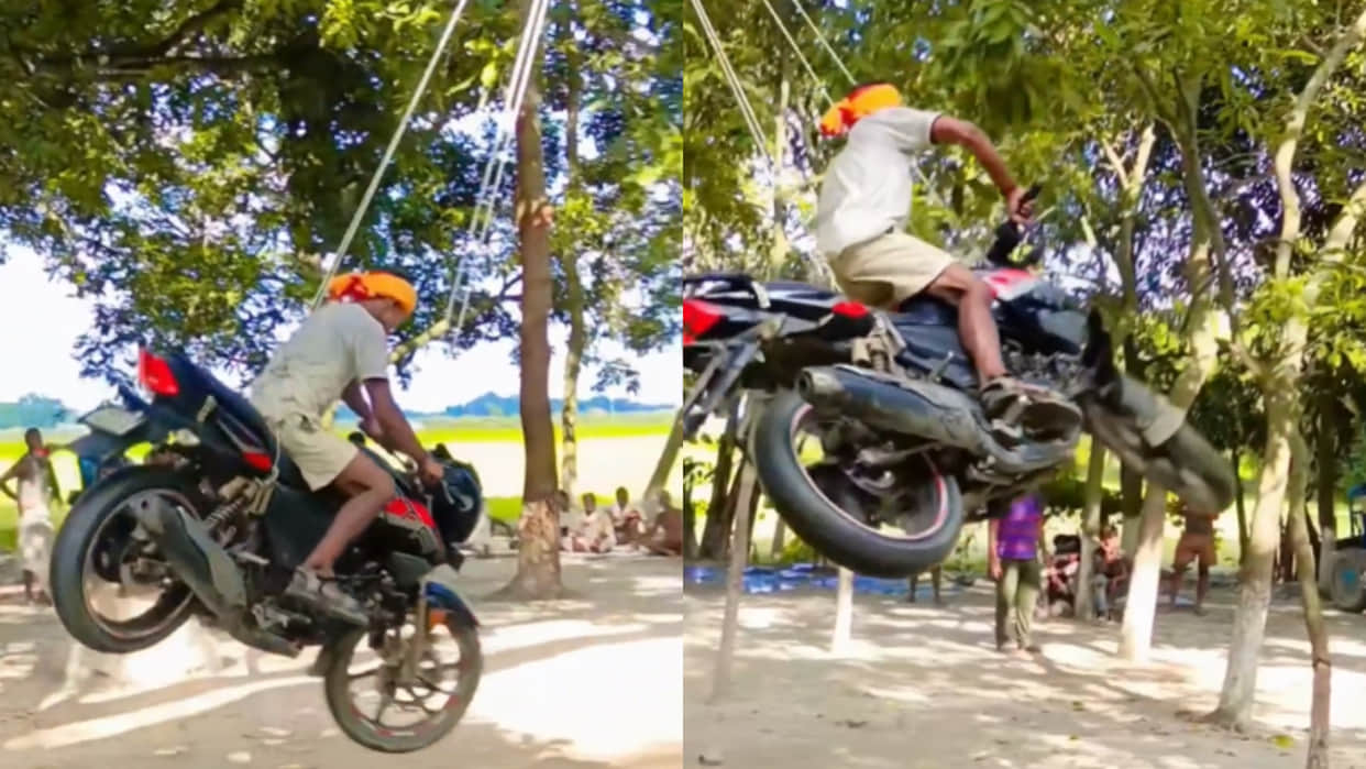 Stunt viral video many people pulled off stunts but this man unique stunts video goes viral