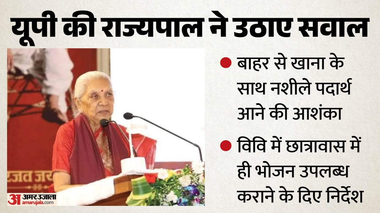 UP Governor Anandiben Patel said that food coming from outside is increasing drug activities, universities sho