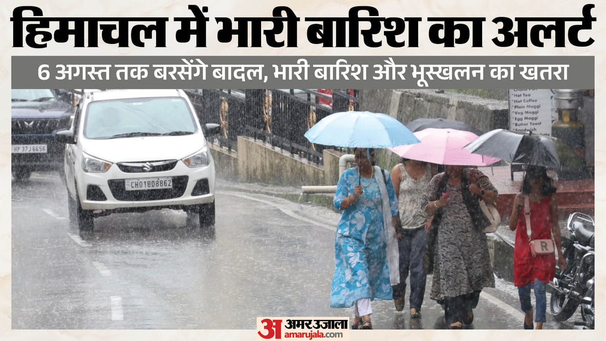 himachal weather alert heavy rain imd warning till six august