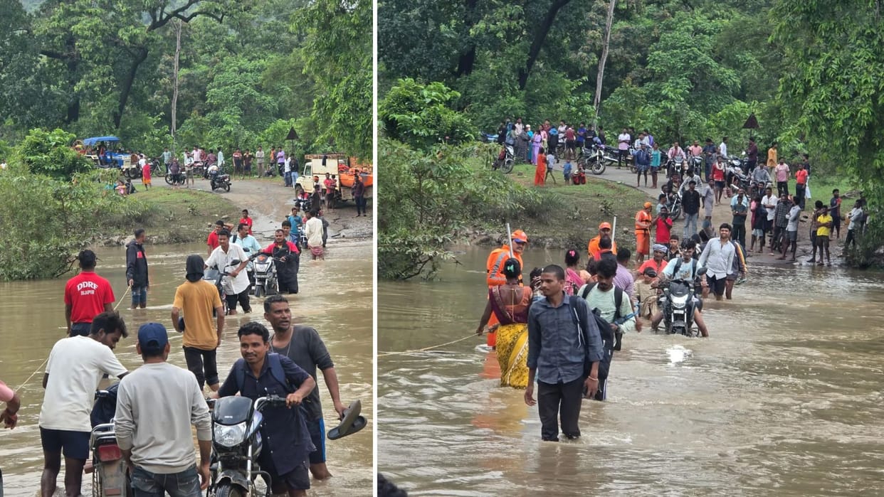 NDRF and SDRF safely rescued people stranded in Ambeli Nala; the administration provided relief.