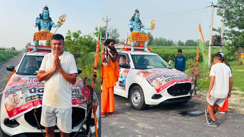 Pulling the car with teeth from Haridwar to Aligarh