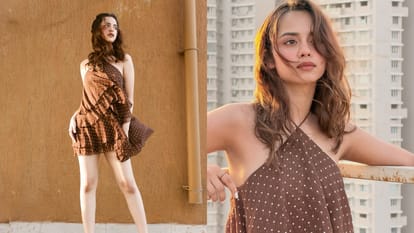 Nitanshi goel Shares her stunning and stylish Photos Polka Dot Print Dress goes Viral