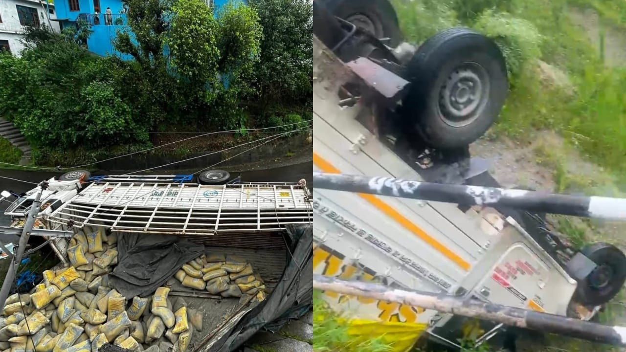 ट्रक और पिकअप हादसे का शिकार