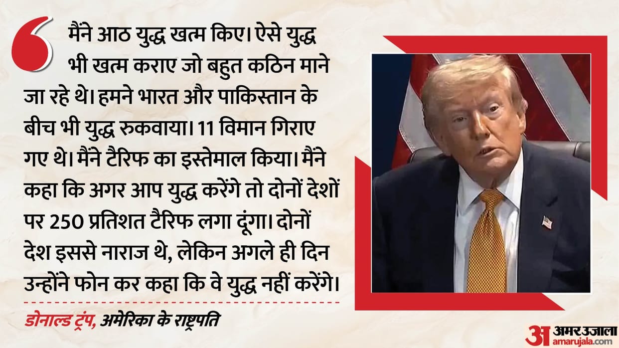 Donald Trump Repeats Claim of Preventing India-Pakistan War with 250 Tariff Threat