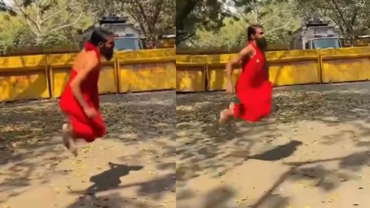 Baba Ramdev super jump video viral on internet