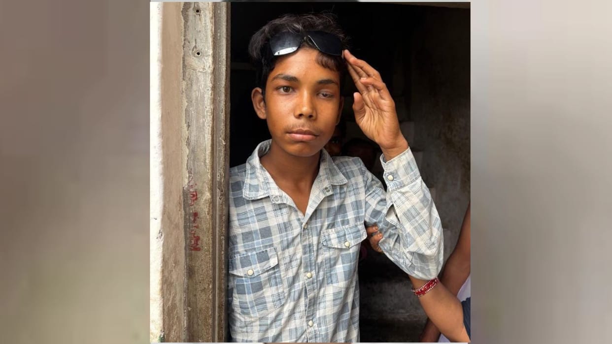 Class 8 student sent to get wheat ground; lost an eye after being hit by a rubber band.