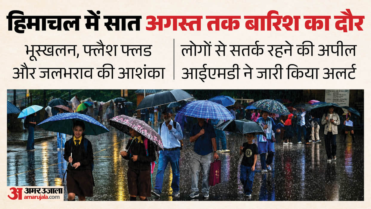 himachal weather heavy rain alert 1 to 7 august landslide flash flood warning