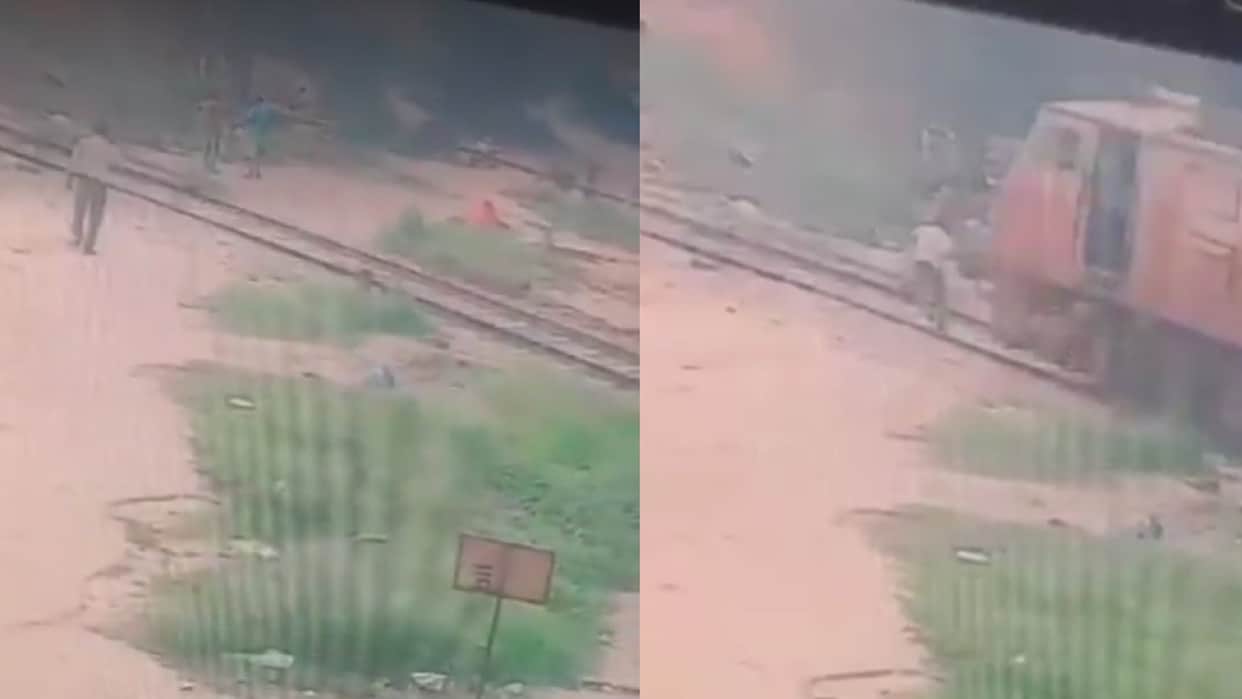jalandhar railway station accident man death video viral