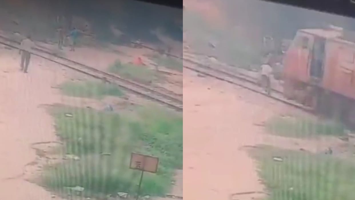 jalandhar railway station accident man death video viral