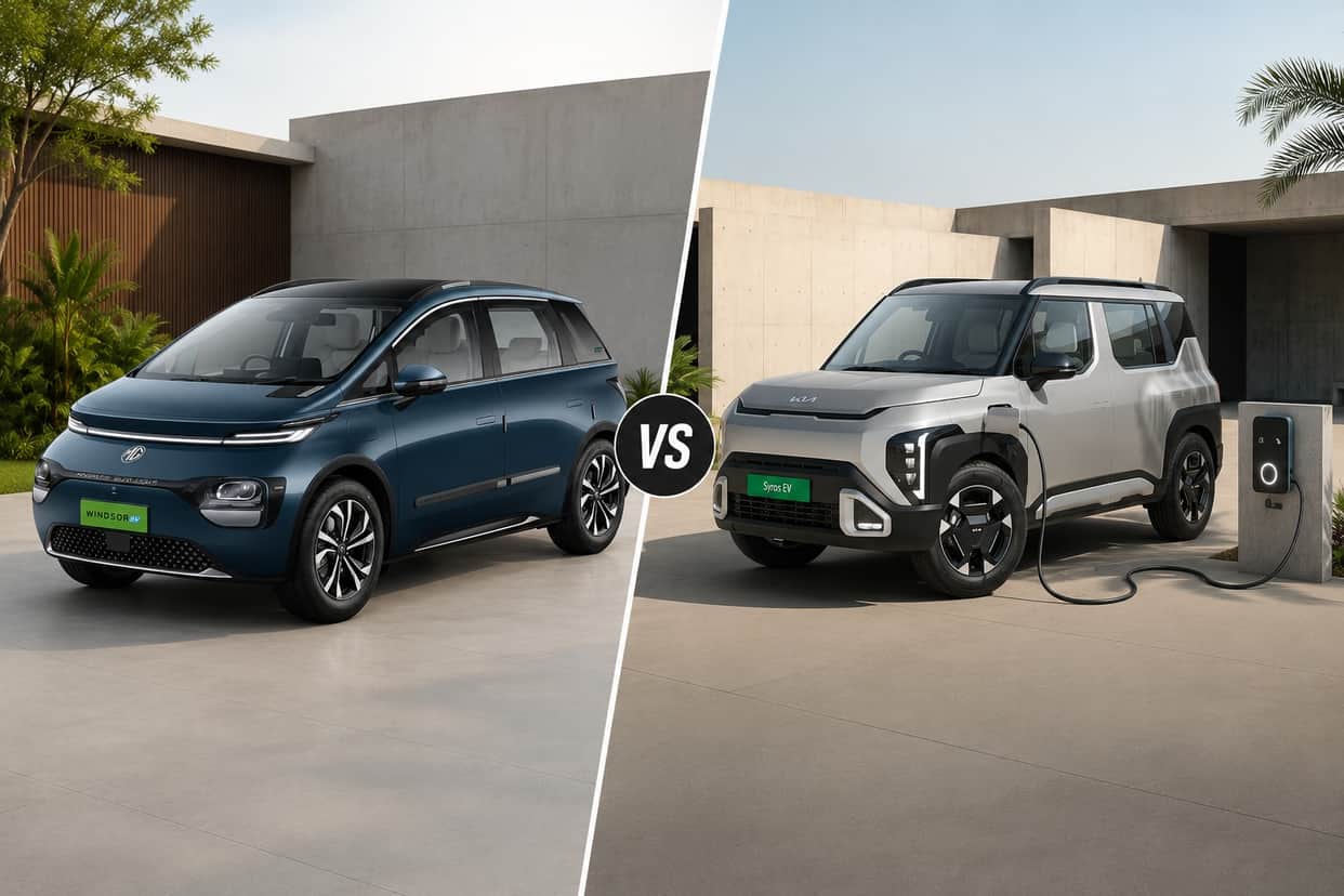 Kia Syros EV vs MG Windsor EV, Which Electric SUV Offers Better Features?