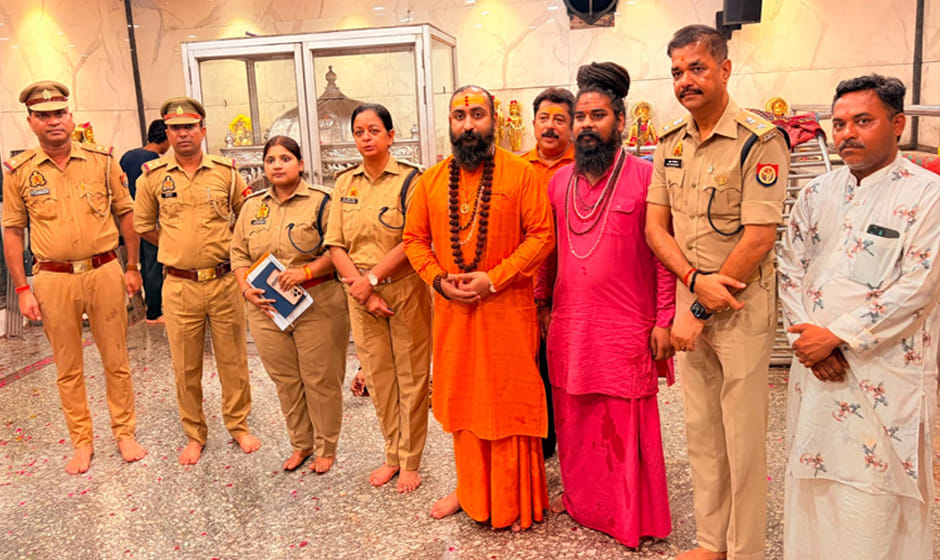 Police officials review security arrangements at Anandeshwar Mahadev Temple