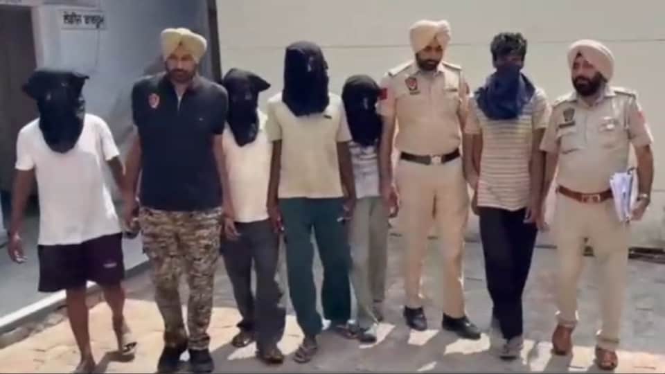 Police apprehended five accused persons along with weapons