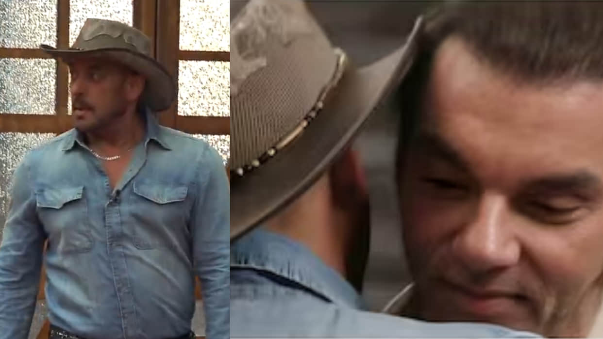 Salman Khan Makes A Surprise Visit To Alliance Hugs Emotional Brother Sohail Khan