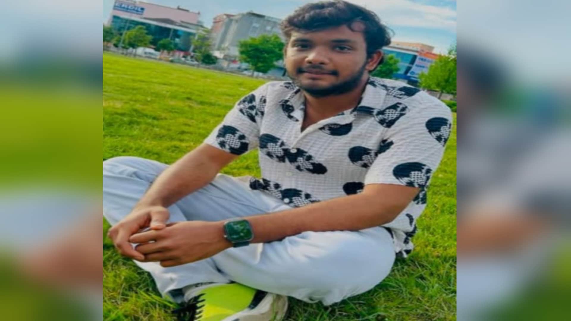 यूक्रेन में लापता रामचंद्र की फोटो।