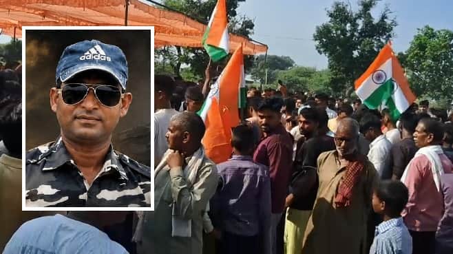 Kannauj CRPF jawan passes away on duty last rites performed with military honors bid a tearful farewell