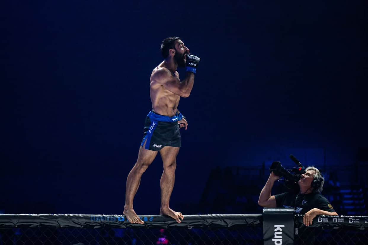 Pulwama's Owais Yaqoob makes history, defeats Bulgarian fighter at BRAVE CF 107.