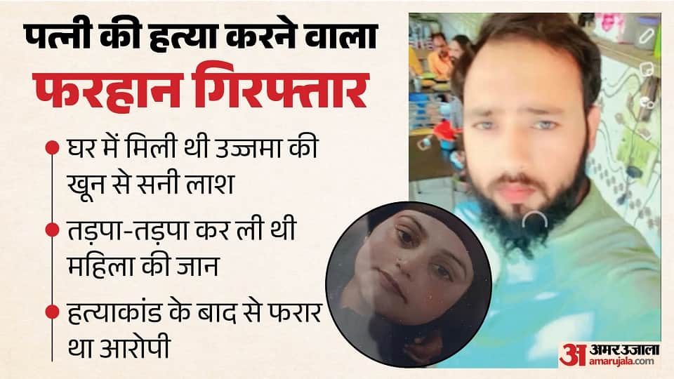 Police have arrested Farhan who murdered his wife in Agra