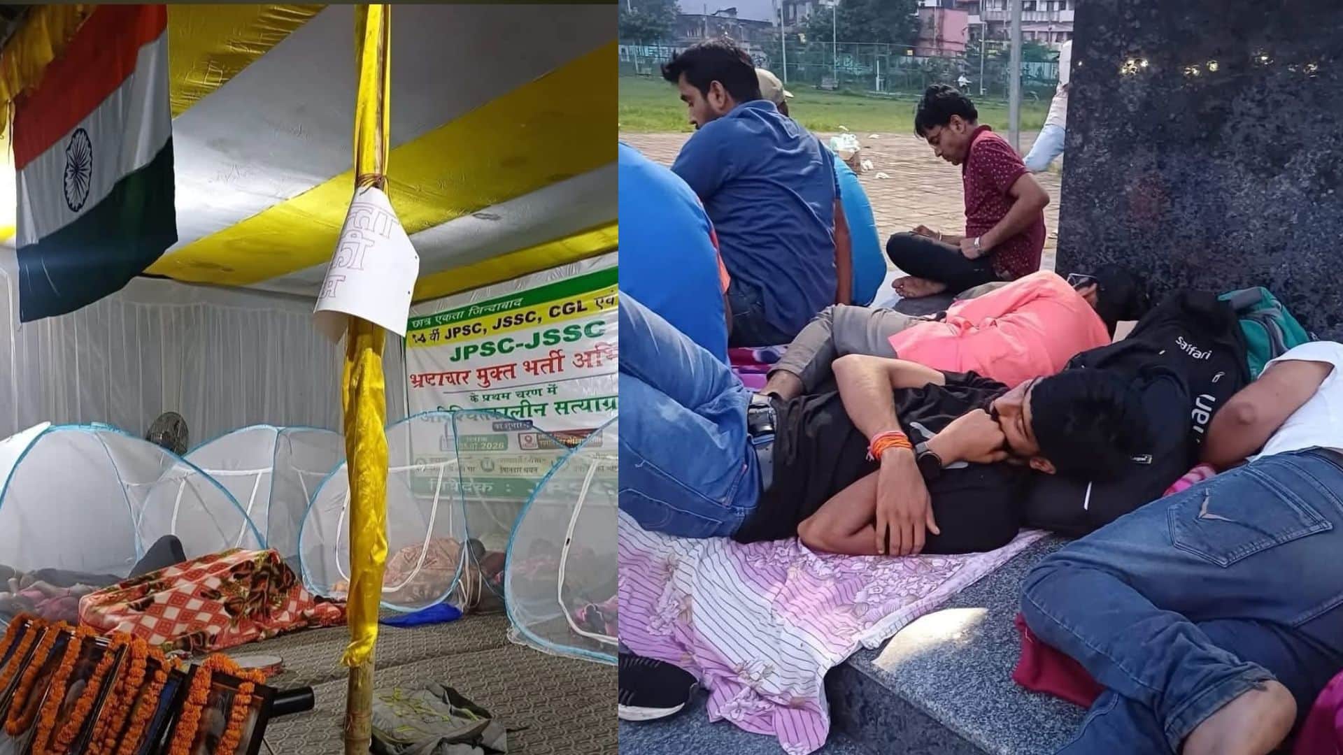 रांची में सत्याग्रह आंदोलन पर छात्र