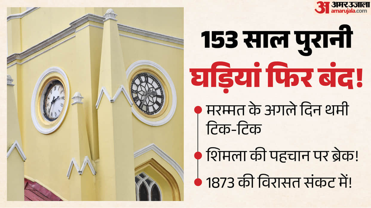 shimla christ church 153 year old clocks stop again