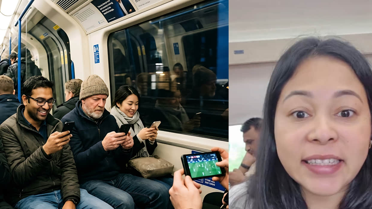 Woman lashes out at people for playing loud music without headphones in train video goes viral on social media