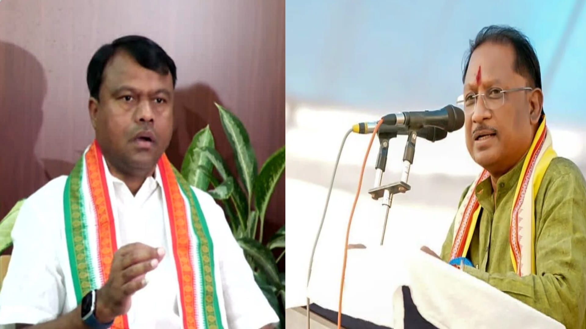 पीसीसी चीफ दीपक बैज, सीएम विष्णुदेव साय