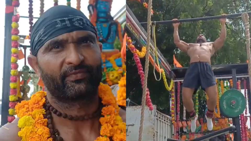 Baghpat: Delhi Police Head Constable Arrives with 'Gym Kanwar', Spreads Anti-Drug Awareness