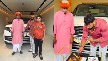 Bhojpuri Actor Khesari Lal Yadav Buys New Range Rover For His father shares emotional video