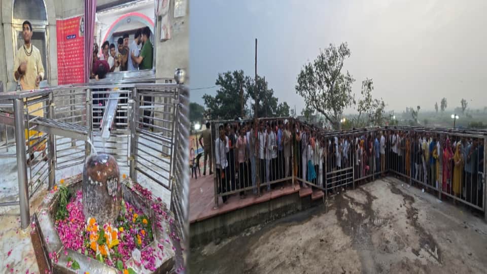 Baghpat: Huge Rush of Devotees at Pura Mahadev Temple on First Monday of Sawan