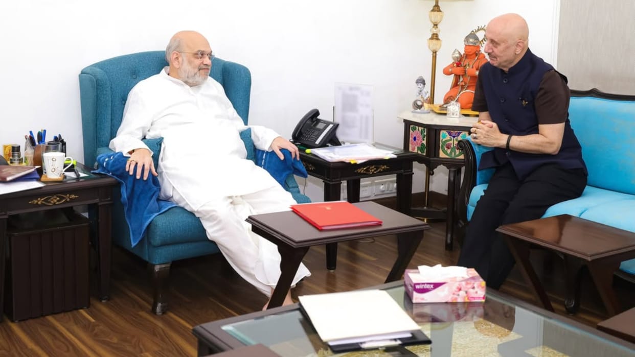 Anupam Kher meets Union Home Minister Amit Shah says Deeply grateful for his affection warm hospitality