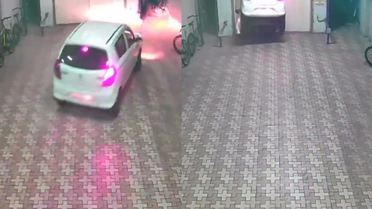 Car Plunges into Parking Lift Shaft Within Seconds; Spine-Chilling Video Goes Viral