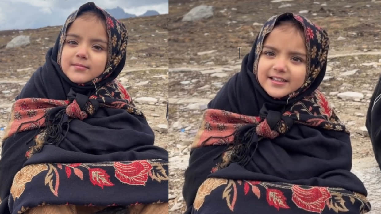 Little girl traditional mountain style look and tells momos price video goes viral on social media