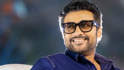 Massive crowd greets Actor Suriya at upcoming film Vishwanath and Sons audio launch in Tamil Nadu