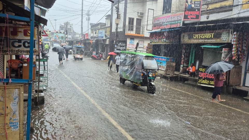 Continuous rain in Tanakpur Champawat