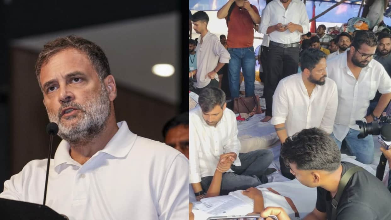 Jharkhand students Protest Rahul Gandhi Backs Protesting Students as Delegation Meets Hunger Strikers