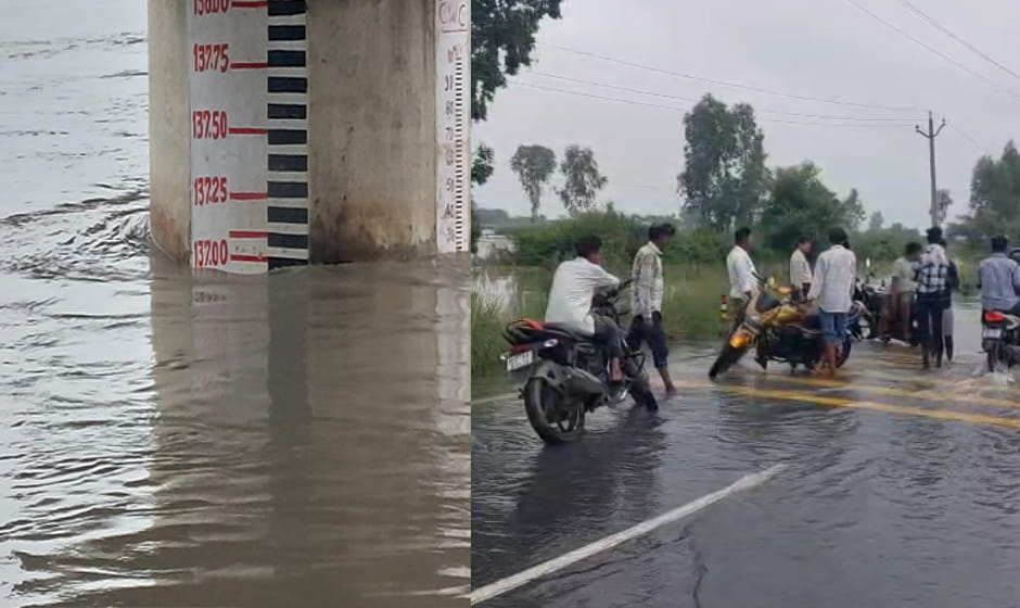 Vehicles continue to pass through waterlogged Chitrakoot Dip on Farrukhabad-Badaun route despite restrictions