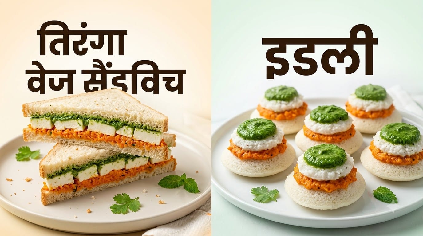 स्वतंत्रता दिवस पर तिरंगा फूड